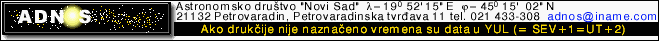 ADNOS                                                                              21132 Petrovaradin, Petrovaradinska tvrdjava 11